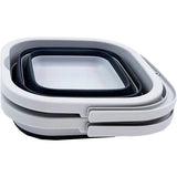 5 l opvouwbare rechthoekige praktische mand/emmer (grijs/antracietzwart (set van 2)