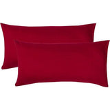 Set van 2 kussenslopen 40 x 80 cm, verborgen ritssluiting aan de lange kant, kussensloop van 100 katoen jersey stof, 140 g/m², ultrazacht en ademend, Oeko-Tex gecertificeerd