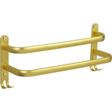 Towel Rail No Drilling Required, 40 cm Length, Aluminium Towel Rail Bathroom Light Gold, Towel Holder, Kitchen Towel Holder, Wall, Towel Shelf, Rustproof