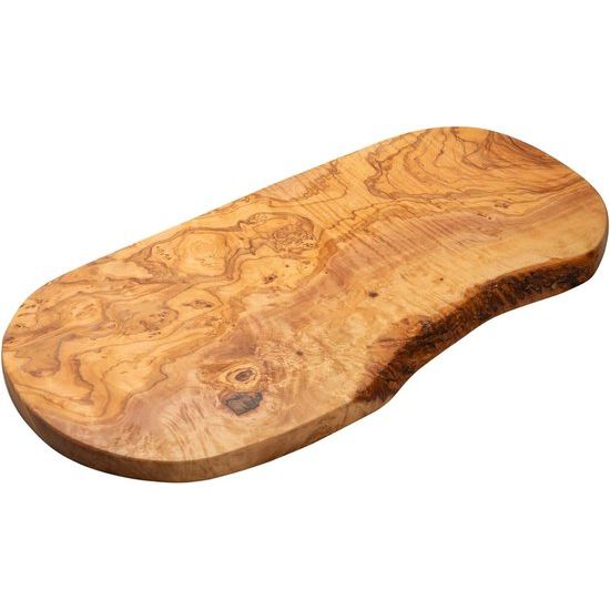 Snijplank, natuurlijk olijfhout, serveren of snijden van voedsel, houten snijplanken, kaasbrood grillen, handgemaakt (ca. 39 cm)