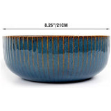 1800 ml porseleinen slakom keramische soepkom grote ramenkom noedelkom ontbijtgranen dessertkom havermoutkom bord fruitschaal serveerschaal blauw 21 cm