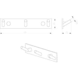 Roestvrijstalen handdoekrek in zwart - badkamergarderobe haakhouder handdoek handdoekhaak kledinghaakset (roestvrij staal (zwart), 3 haken)