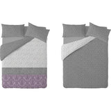 Beddengoedset microvezel , dekbedovertrek 135/150 (240x220cm) - inclusief 2 kussenslopen 70x40cm. Purple kleur