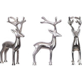 Decoratief beeld Rendier Kerstdecoratie Hert Aluminium Zilver 20 cm Hoog Decoratief beeld Rendier Kerstdecoratie Hert Gemaakt van Aluminium Zilver 20 cm Hoog