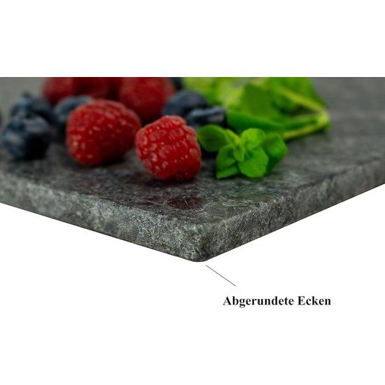 Granite Chopping Board, Stone Plate, Granite Plate, Serving Plate, (Granite Steel Grey, 30 x 30 x 1 cm)