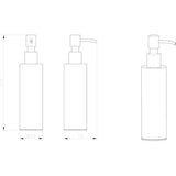 Vrijstaande zeepdispenser van roestvrij staal in zwart - badkamer houder zeep zeephouder zeephouder zeepbakje dispenser toilet (roestvrij staal (zwart), rond)