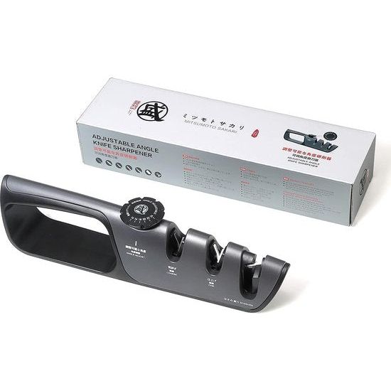 Professionele messenslijper, eenvoudige messenslijper met verstelbare hoekknop, Japanse multifunctionele keukenmessenslijper en polijstmachine