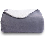Fleecedeken, 600GSM ultrazachte en warme flits in het licht pluche deken voor slaapbank, herfst, winter en lente, 150 x 200 cm, grijs