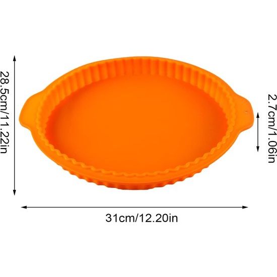 Fruitcake Vorm, taartbodem, bakplaat, bakvorm, anti aanbaklaag, rond, taartvorm, siliconen bakvorm voor taarten, quiche, fruitcake, vaatwasmachinebestendig en hittebestendig, 2 stuks