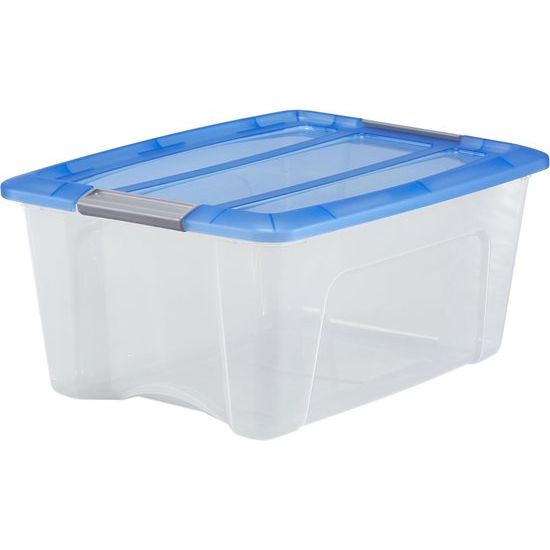 Dozen, Plastic Opbergorganisator, Set van 3, 15L, met Deksel, Feest, Feest, Feest, Kamer, Woonkamer, Slaapkamer - Nieuwe Topkoffer NTB-15 - Blauw