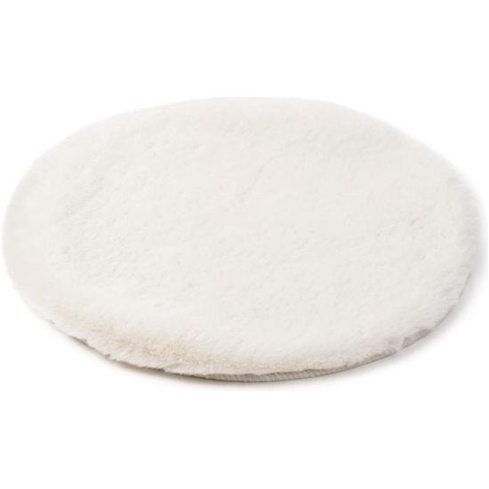stoelplaat, zitkussen, kunstbont, 100% polyester, 38 cm - wit chair pad, seat cushion, faux fur, 100% polyester, 38 cm - wit