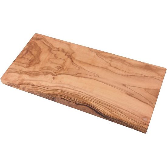 Plank van olijfhout, olijfhouten plank, snijplank, houten plank, ontbijtplank, steakplank, rechthoekig (20 x 15 cm)