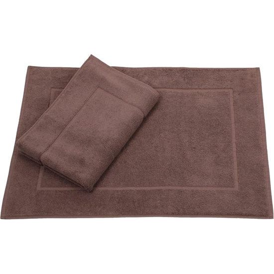 Set van 2 badmatten badmat badtapijt douchemat badstof maat 50 x 70 cm 100% katoen premium kwaliteit 650 g/m2, 50 x 70 cm