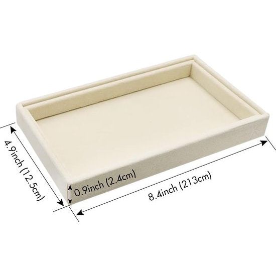 Sieradenlade Organizer Box, stapelbare set van 4 sieradenaccessoires opbergset, voor oorbellen, armbanden, armbanden, kettingen en ringen, opbergdoos voor sieraden, oorbelhouder (melkwit)