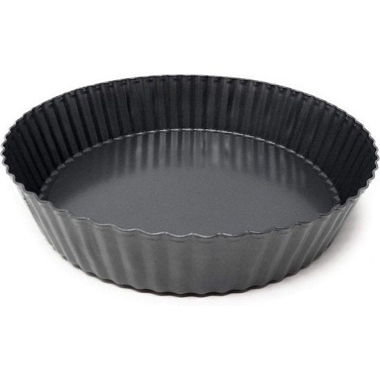 Quichevorm - taartbodemvorm - gegolfde bakvorm voor taarten - koolstofstaal - antiaanbaklaag - Ø 32 cm