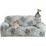 Sofa Cover 4 Seater Elastic Stretch Spandex Sofa Throws Sofa Hoes Antislip Wasbare Sofa Protector Bank Cover voor Sofa met armleuningen, Leaf Style