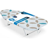 Tafelstrijkplank, eenvoudig en veilig op je tafel, 70 x 33 cm, 100% BCI katoen, extra stabiel, ideaal voor kleine huishoudens of onderweg, hoogste kwaliteit