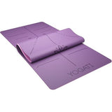 YOGATI milieuvriendelijke yogamat TPE, non-slip en dikke yogamat. Yoga Matten met Body Alignment Lines. Perfect Pilates Mat voor workout oefening, Gym en Fitness Violet