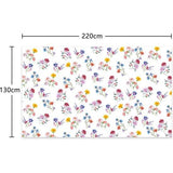 Watercolour Flowers Tablecloth Spring Summer Garden Tablecloth Outdoor Washable Machine Washable Tablecloth for Garden, Picnic, Party, Garden, Living Room, Home Textiles 130 x 220 cm