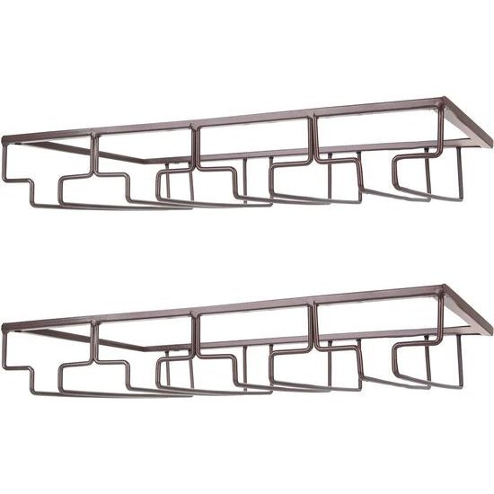 Wijnglashouder onder kast Glazen houder voor wijnglazen Glaswerk Hangend Metaal Wijnglasrek Brilopslag voor Keuken Bar Restaurant Wit