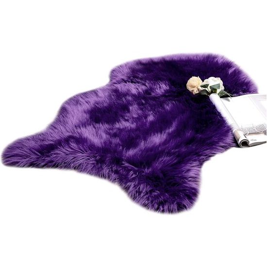 Nepbont Vloerkleed Pluizig Zacht Warm Modern Vloermat Bankmat Imitatiebont Deco Bont Onregelmatig Bedmat Wol Lang Haar Optiek Gezellig