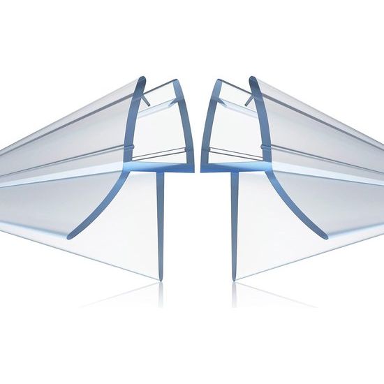 2 x 870 mm premium douchedeurafdichting voor glazen deurdiktes van 4-6 mm, waterafstotende doucheafdichting voor een opening tot 18 mm, vervangende doucheafdichting