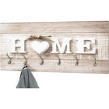 Wandgarderobe, MDF, natuurlijke roestvrijstalen look, 90 x 8 x 40 cm