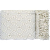 Woondeken, zacht gebreide wollen deken, kwastjes, knuffeldeken, sofadeken, slaapdeken, deken, deken, beige, 125 x 210 cm