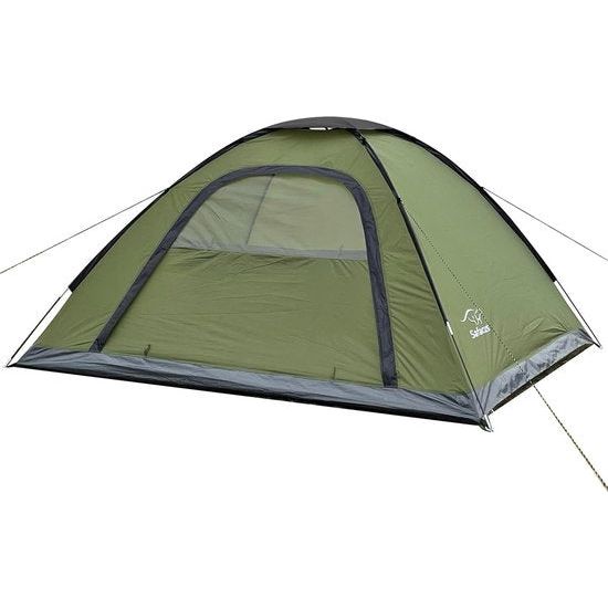 Campingtent voor 4 personen, licht, stabiel, waterdicht, 4-persoons koepeltent - ventilatiesysteem, muggenbescherming