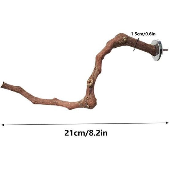 2 stuks Zitstokken Vogels Papegaai Zitstokken Natuurlijk Hout Natuurlijk Hout Zitstokken voor Vogelkooien Vogelslijpklauwen Klimmen Staande Vogelkooi Accessoires 2 Stijlen