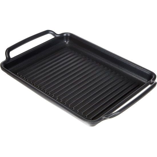 grillplaat gegroefd Solid + Teflon Classic gecoat 40 x 28 cm