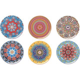 BOHORIA® Premium Design onderzetters (set van 6) - Decoratieve onderzetters voor glas, kopjes, vazen, kaarsen op uw eettafel gemaakt van hout, glas of steen (rond, 9 cm)