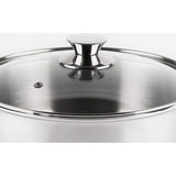 Inductie 18/10, roestvrijstalen kookpot, diameter 28 cm, zilver, 28 cm