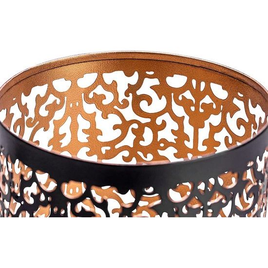 ZEYA XL lantaarn zwart goud metaal, 30 + 25 + 20 cm, set van 3, oosterse lantaarns, lantaarn ornament als aantrekkelijke decoratie woonkamer grote kandelaar, uniek cadeau voor Kerstmis