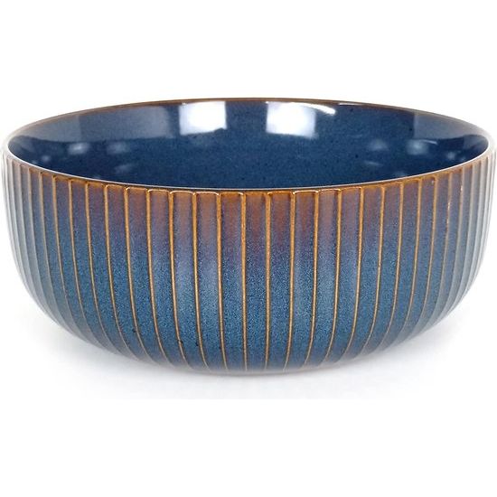 1800 ml porseleinen slakom keramische soepkom grote ramenkom noedelkom ontbijtgranen dessertkom havermoutkom bord fruitschaal serveerschaal blauw 21 cm