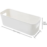 Opbergmand van kunststof, 30 cm, 6 stuks opbergmanden met handgrepen, kleine organizer voor badkamer, rek, keukenkast, rek (wit)