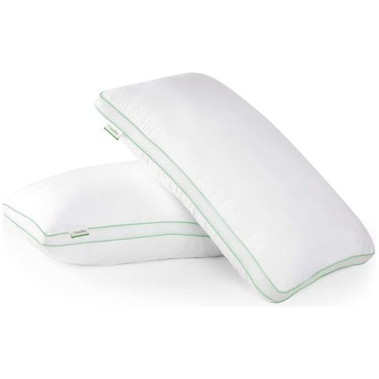 Kussen 45x74 set van 2, 2200 g (1100 g x 2) in hoogte verstelbaar kussen rechthoekig slaapkussen wit bedkussen met rits wasbare kussensloop