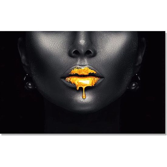 Afbeeldingen goede zwarte vrouwen lippen, de bewegwijzering fleece canvas kunstprint moderne wandafbeeldingen wanddecoratie ontwerp de foto - sexy abstract, canvas foto's grote woonkamer.Frameloos