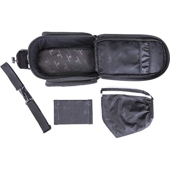 Fietsdragertas Transporttas achter Bagagetas Waterdicht Zwart Opvouwbaar Zijvakken 9-12 L met regenhoes