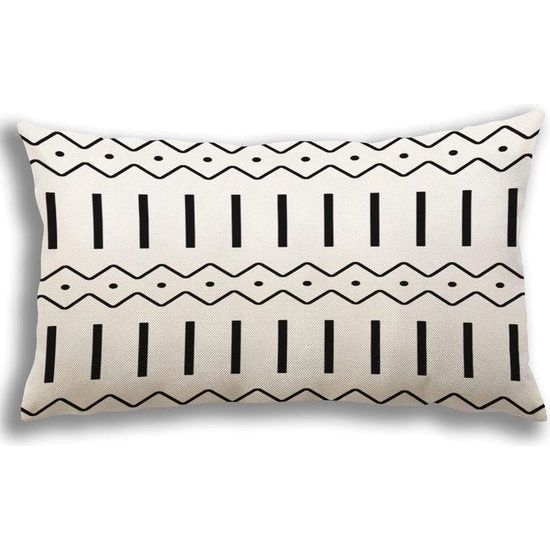 Set van 4 kussenslopen linnen kussenovertrekken, sierkussen, kussenslopen voor bank, tuinbed, bank, kussen, 30 x 50 cm (set van 4)