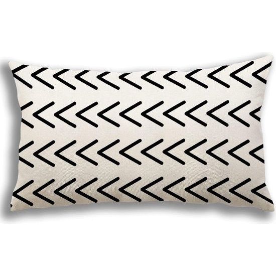 Set van 4 kussenslopen linnen kussenovertrekken, sierkussen, kussenslopen voor bank, tuinbed, bank, kussen, 30 x 50 cm (set van 4)