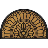 Deurmat 45 x 75 cm antislip entreemat robuuste deurmat vuilvangmat met rubberen coating voor buitengebruik geel