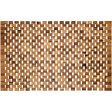 PANA eco badmat hout, voetmat 100% acaciahout, badmat hout antislip, houten mat van echt hout, afmetingen: 50 x 80 cm