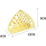 Servetdispenser, servethouder van metaal met gouden driehoek, servetdispenser voor de keuken, servetstandaard van roestvrij staal, rechtop servetten, voor restaurant, baraccessoires