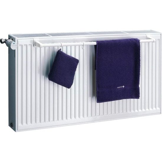 Handdoekhouder voor compacte radiatoren, lengtes: 540, 740, 940 mm, wit of chroom