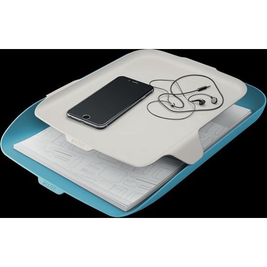 brievenmand met organizer, zachtblauw, Cosy serie