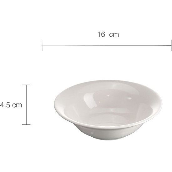 Porseleinen slakom S - 16 cm Set van 6 kleine slakommen Witte porseleinen slakommen Tapaskom Serveerkommen voor het dessert