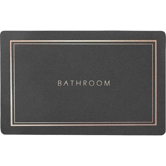 Superabsorberende vloermat, sneldrogende badkamermatten, absorberende badmatten voor thuis, antislip rubberen vloeren, gemakkelijk schoon te maken, eenvoudige badkamerdeurmat (donkergrijs, 50 x 80 cm)