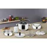 accessoires RVS stoomkorf maat 2, voor snelkookpannen 5 l, RVS 18/10, zilver, Ø18 cm