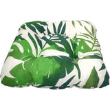 Set van 4 zitkussen, 38 x 38 cm, zitkussen, stoelkussen, voor binnen en buiten, zachte kussens voor tuinstoelen, kussens met 8 cm Schuimvulling, made in Poland (groene bladeren)